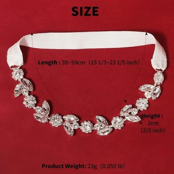 Dainty Rhinestone Wedding Garter Belt For The Bride - Picture 4 of 8